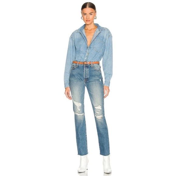 MOTHER Denim - MOTHER The Trickster Skimp Fray Thrill Seeker 25